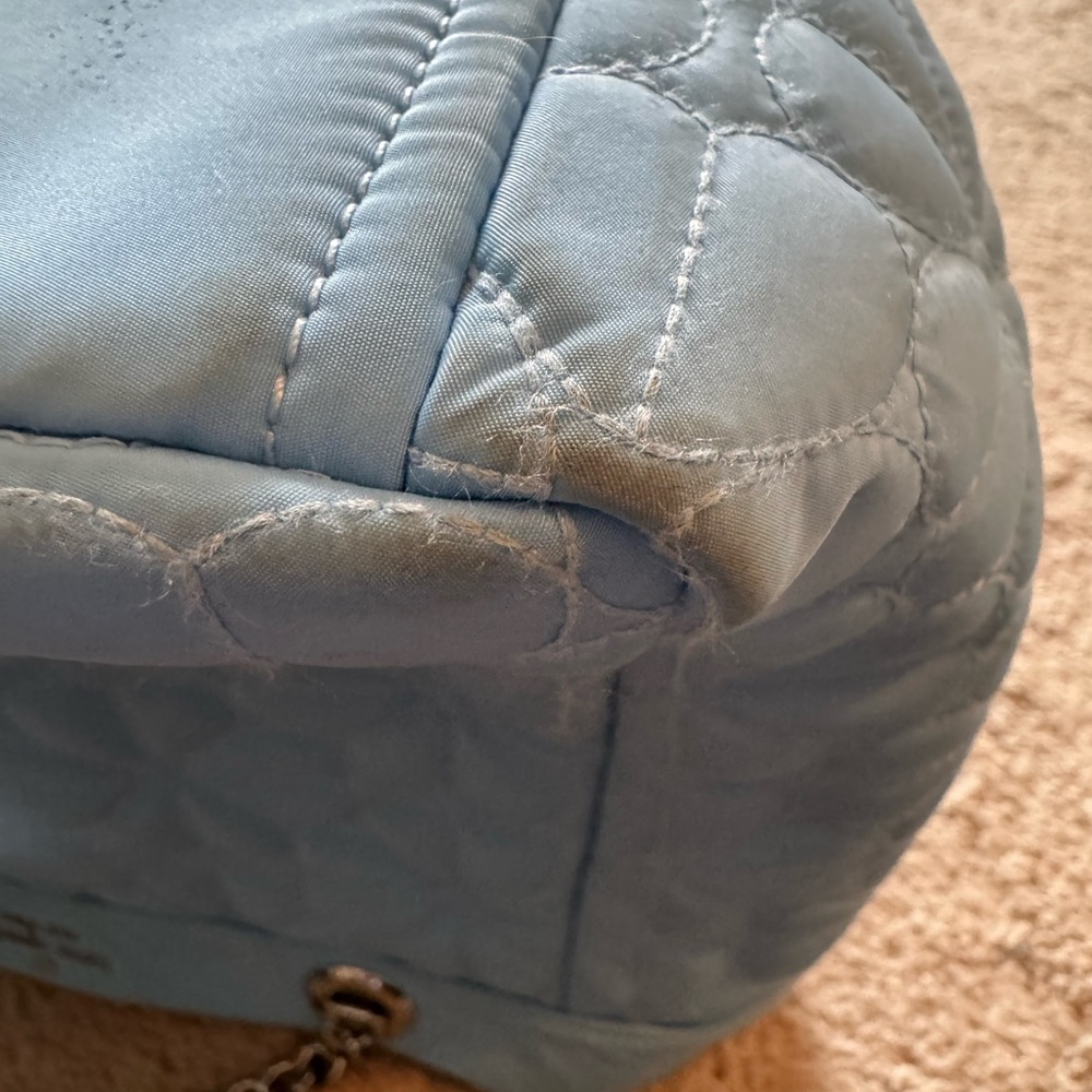 kate spade Light Blue Quilted Chain-Handle Tote - Picture 15 of 16